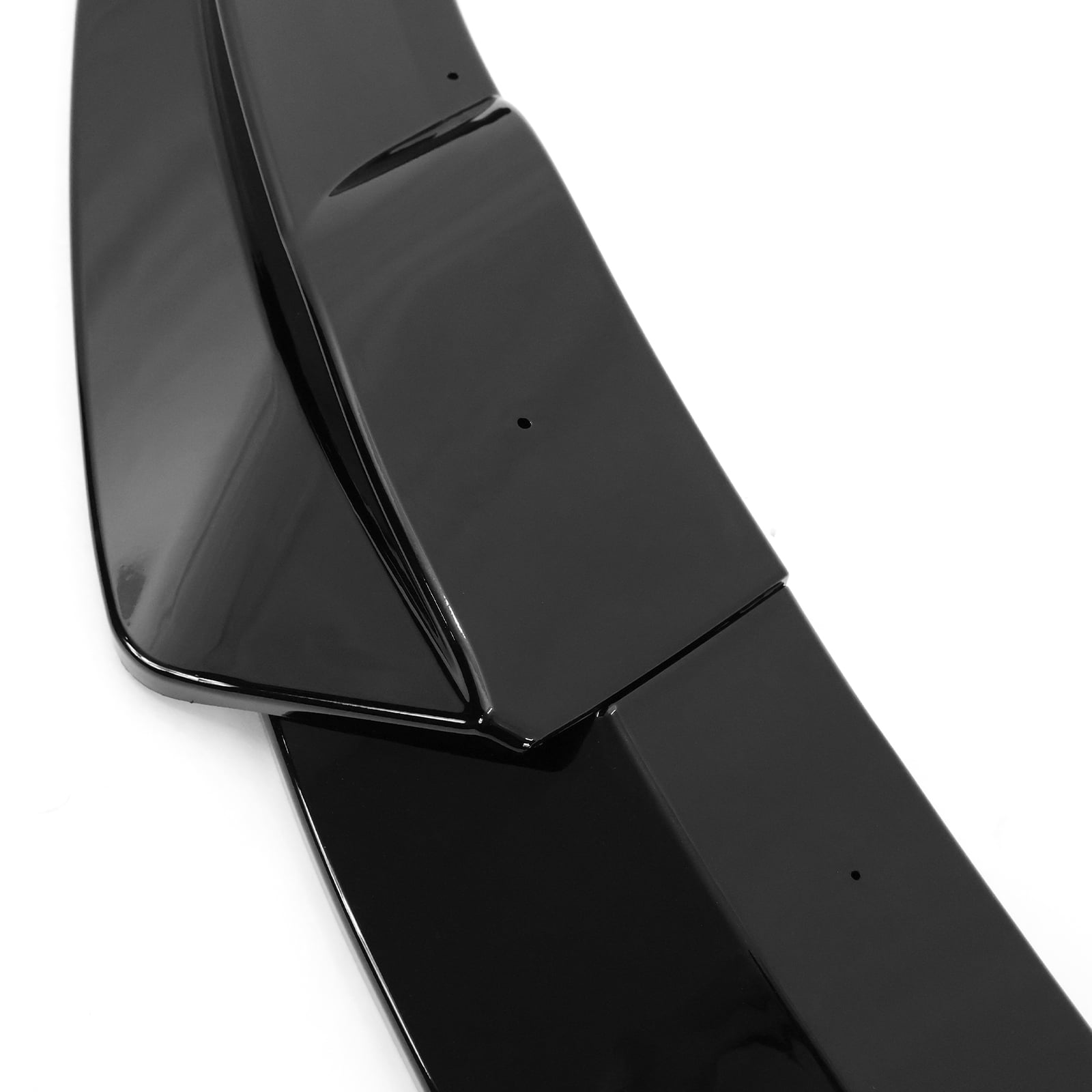 Ikon Motorsports 3PCS Front Bumper Lip Spoiler for 2020-2025 Tesla Y, IKON Style, PP Gloss Black