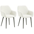 thumbnail image 1 of HOMCOM Dining Chairs Set of 2, Upholstered Kitchen Chairs with Backrest, 1 of 10