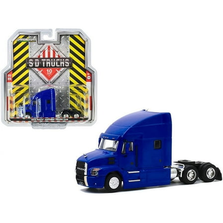 2019 Mack Anthem Truck Cab, Blue - Greenlight 45100B/48 - 1/64 scale Diecast Model Toy Car