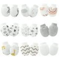 thumbnail image 3 of TELOLY 8 Pairs Baby Mittens,Cotton Mittens for Newborn Baby Boy,Newborn Mittens No Scratch,Style1, 3 of 6