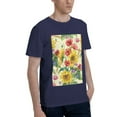 thumbnail image 2 of Bingfone Sunflower Cornflower Poppy Men'S Loose Fit Short-Sleeve Pocket T-Shirt, 2 of 7