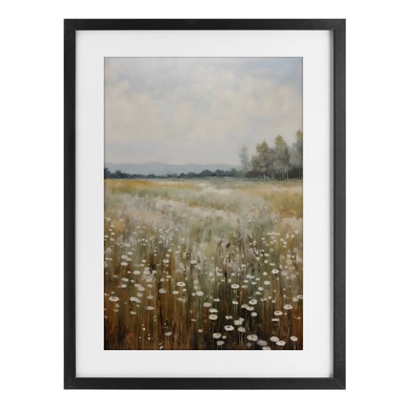 Stupell Industries Traditional A Field Of Wildflowers Black Framed Print Under Glass, 14 x 20, by Creative Studio