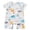 Sky Blue, variant on NIEWTR Baby Sleep Romper Short Sleeve Unisex Jumpsuit Toddler Newborn Breathable Soft One-Piece Pajamas Bedtime Sleeper Cute Nightwear(A-Sky Blue,6-12 Months)