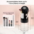 thumbnail image 3 of JessLab Black Makeup Brush Holder, 4 Compartments Vanity Organizer with Pop-Up Lid, 3 of 6