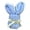 Blue, variant on Easter Bunny Fleece Towel, Soft Fluffy Cute Animal Shaped Towel, Highly Absorbent Quick Drying Bath Towel, Perfect Holiday Gift for Family, 3.54*5.9in, Blue