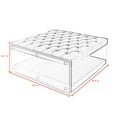 thumbnail image 2 of Inspired Home Anupi Velvet Ottoman Cocktail Coffee Table Tufted Acrylic Sides Modern, Navy, 2 of 6