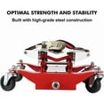 thumbnail image 5 of Towallmark Transmission Jack Low Profile 450 lb Capacity - Heavy Duty Auto Repair Lift Jack with Safety Straps, 7-23" Height Range, 4 Caster Wheels for Compact Cars & Small Vehicles (Red), 5 of 8
