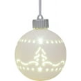 thumbnail image 3 of W LED Monogram White Bisque 4 x 4 Porcelain Ceramic Decorative Hanging Ornament, 3 of 6