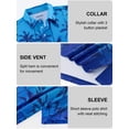 thumbnail image 3 of APTRO Mens Golf Shirt Hawaiian Polo Shirt Short Sleeve Dry Fit Performance Moisture Wicking Collared Polo Shirt Gradient Blue 043 XL, 3 of 7