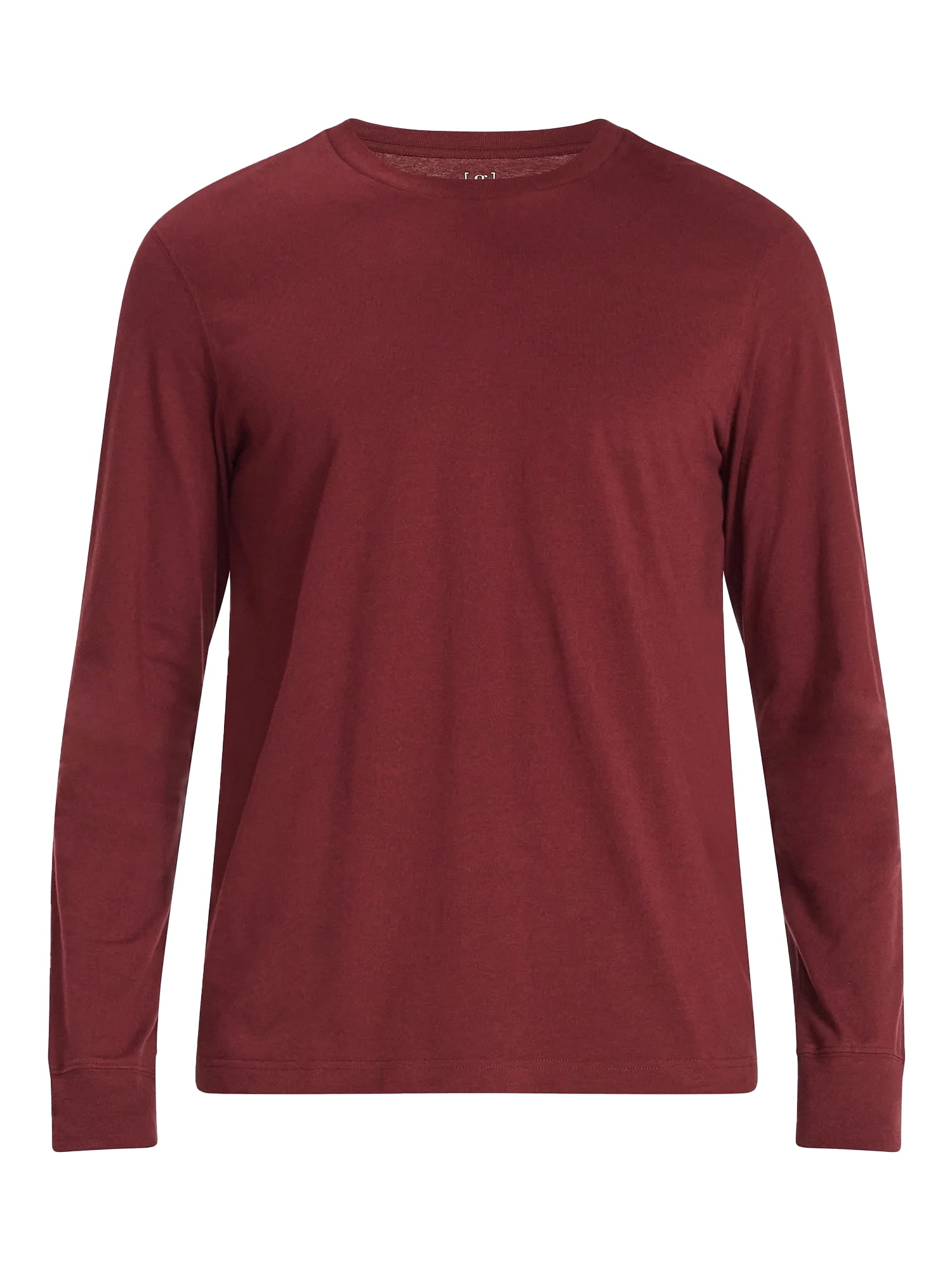 George Men's and Big Men's Cotton Crewneck Tee with Long Sleeves, 3-Pack, Sizes XS-3XL