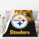 thumbnail image 1 of Manta clásica personalizada de los Steelers para fanáticos del fútbol, regalos para hombres y mujeres, manta de microfibra ultra suave, regalos para niños y fanáticos, 1 of 1