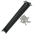 thumbnail image 1 of Rayos de bicicleta Unique Bargains 14G, rayos de rueda de bicicleta de acero inoxidable 304, 1 juego negro de 133 mm, 1 of 7