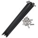 thumbnail image 1 of Rayos de bicicleta Unique Bargains 14G, rayos de rueda de bicicleta de acero inoxidable 304, 1 juego negro de 133 mm, 1 of 7