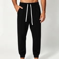 thumbnail image 3 of Cargo Pants for Men Elastic Waist Casual Loose Sports Jogger Straight Leg Outdoor Hiking Full Length Work Pants, 3 of 10
