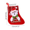 thumbnail image 3 of Fridja Christmas Stocking Christmas Tree Hanging Party Tree Decor Santa Stocking Plush Knitting Sock Gift Candy Bags, 3 of 4