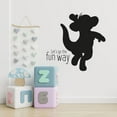 thumbnail image 3 of Let's Go The Fun Way Cute Winnie The Pooh Character Silhouette Vinyl Wall Sticker Decal Wall Art Décor Home Room Kids Room Boys Girls Room Winnie Pooh Lover Living Room Decoration Size (20x20 inch), 3 of 3
