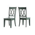 thumbnail image 5 of Weston Home Farmhouse Dining Chair with Cross Back, Set of 2, Dark Sea Green, 5 of 7