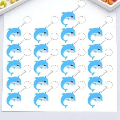 OUNONA 21Pc Hanging Dolphin Keychain Realistic PVC Pendant Decorative Bag Accessory
