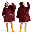 thumbnail image 1 of Sudadera con capucha para adultos y niños, color burdeos, 1 of 7