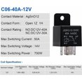 thumbnail image 3 of Relé de 5 piezas 12 V 40 A 5 pines Spdt, modelo n.º: JD2912-1Z-12V40A 14 V CC, contactor de relé de interruptor de alimentación, interruptores automáticos, relé de coche Kuyhfg Bienvenido a Kuyhfg, 3 of 5