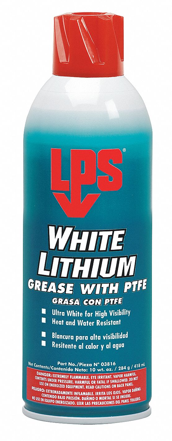 Lps White Lithium,Grease,W/PTFE,16 oz. 03816