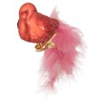 thumbnail image 3 of Northlight Glitter Winged Bird Clip On Glass Christmas Ornament - 5.5" - Orange Red and Pink, 3 of 6
