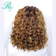 thumbnail image 6 of Ombre Honey Blonde Jerry Curly Bob Cut No Lace Human Hair, 6 of 11