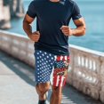 thumbnail image 6 of Yuyamidu Mens Patriotic Swim Trunks 250th Patriotic American Flag Eagle Print Quick Dry Beach Board Shorts for 4th Of July Summer Swimwear Man M, 6 of 8