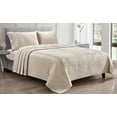 thumbnail image 2 of Luxury Elegance 4 Piece Queen Size Extra Soft Velvet Touch Microplush Sheet Set - Light Brown, 2 of 4