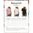 thumbnail image 4 of Beecarchil Women's T-Shirt Crew Neck Summer Eyelet Short Sleeve Dressy Casual Tops Black M, 4 of 4
