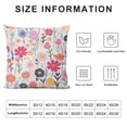 thumbnail image 5 of Creowell Flowers Pillow Cases with Zipper for Home Decor in Living Room, Bedroom, Car, and Couch - Aesthetic Decorative Design - 1PC 12x12in, 5 of 5