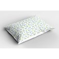 thumbnail image 2 of Ambesonne Floral Pillow Sham 2 Pack, Watercolor Blue Hydrangea, 36"x20", Ceil Blue Green White, 2 of 3