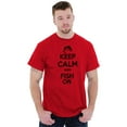 thumbnail image 3 of Keep Calm Fish On Fishing Enthusiast Men's Graphic T Shirt Tees Brisco Brands S, 3 of 6