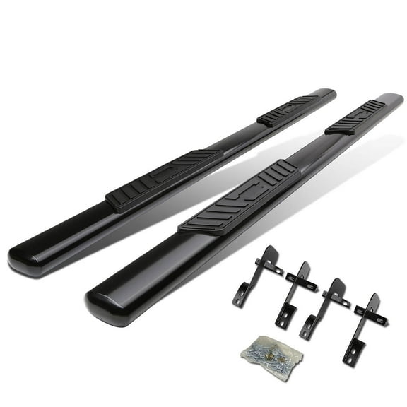 DNA Motoring 5" Black Side Step Nerf Bars Running Boards for 2001-2003 Ford F150 Super Crew Cab