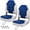 Royal Blue White, variant on GOCAPTAIN 2 Pack High Back Folding Boat Seats, Thick Padded Waterproof Fishing Boat Seats with Hinge for Fishing, Jon, Pontoon, Speedboats, Deck, Dark Grey