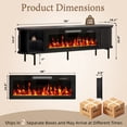 thumbnail image 2 of Waleaf 70" Fluted TV Stand with 40" Electric Fireplace, Mid Century Modern Entertainment Center for TVs Up to 80", Sliding Door Media Console for Living Room, Bedroom, 2 of 8