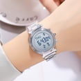 thumbnail image 5 of Digital Watch Womens Digital Analog Alarm Multifunctional Stainless Steel Strap Waterproof Chronograph Calendar Luminous for Men Women Southeast asia Daily Watch Birthday Adjustable Buckle, 5 of 9