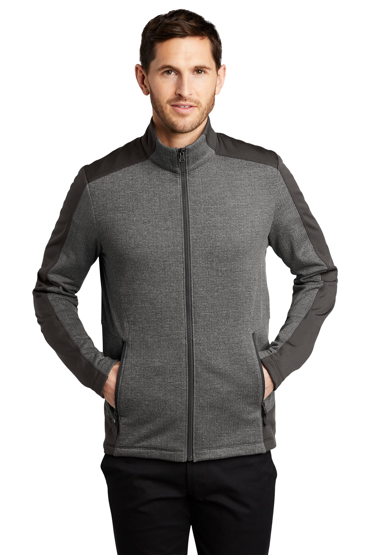Port Authority Men Grid Fleece Jacket 