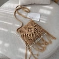 thumbnail image 4 of Kukuzhu Summer Women Tassel Beach Shoulder Bag Bohemian Crochet Messenger Bags, 4 of 7