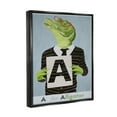 thumbnail image 3 of Stupell Industries Educational A For Alligator Animals & Insects Painting Black Floater Framed Art Print Wall Art, 17 x 21, 3 of 9
