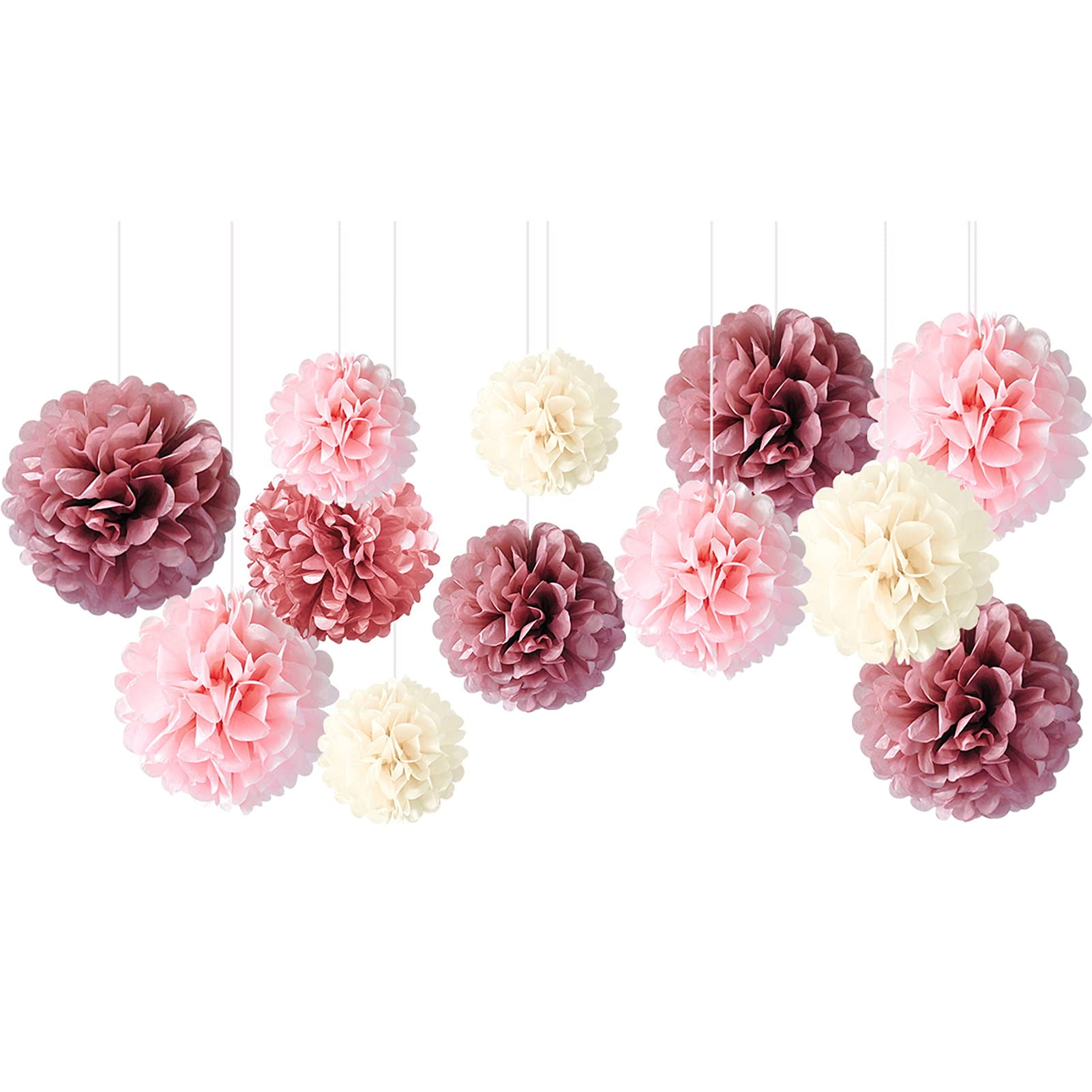 CHERRY BLOSSOM Tissue Paper Pom Poms.. Nursery Decor / Party Decoration /  Weddings 
