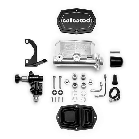 Wilwood: 261-14964-P Automotive Brakes, Compact Tandem M-C with Bracket and Valve, 1.12 in. Bore