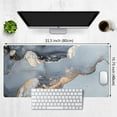 thumbnail image 2 of Large Extended Marble Gaming Mouse Pad, Desk Mat with Stitched Edges XXL Size, Grey Golden Marble Keyboard Mat for Desktop, Laptop, Wireless Mouse, Work, Game, Office, Home 31.5x15.7 Inchs, 2 of 6