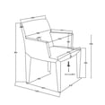 thumbnail image 5 of OceanTailer HomeRoots Furniture 33"H Modern Grey Upholstered Fabric Dining Chair with Metal Legs, 5 of 5