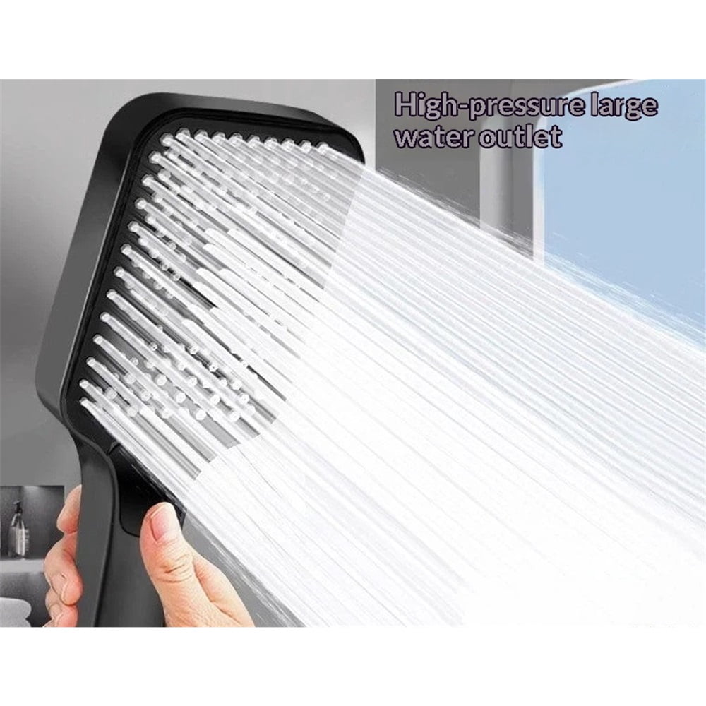 Black Shower Head with Handheld Spray High Pressure-Multifunction Strong Flow Rain Massage Showerhead（Only one showerhead）