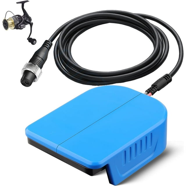 Adaptador de Batería para Carrete de Pesca Power Cable de Cordón para Artesano 20V V20 Dewalt makita Milwaukee M18 18V Batería Compatible con Daiwa 14.4V SEABORG 800MJ,SABORG 1200MJ 1200 800 Pesca...