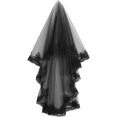 thumbnail image 1 of Shisuyan Costume d'Halloween Voile Noir pour Robe de Mariée Cosplay Fête, 1 of 8