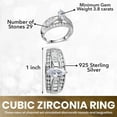 thumbnail image 3 of 925 Sterling Silver Engagement Rings Rhodium Plated Cubic Zirconia CZ Wedding Promise Rings for Her Wedding Band for Women Jewelry Ct 3.8 Size 6 Birthday Christmas Gifts for Women, 3 of 7