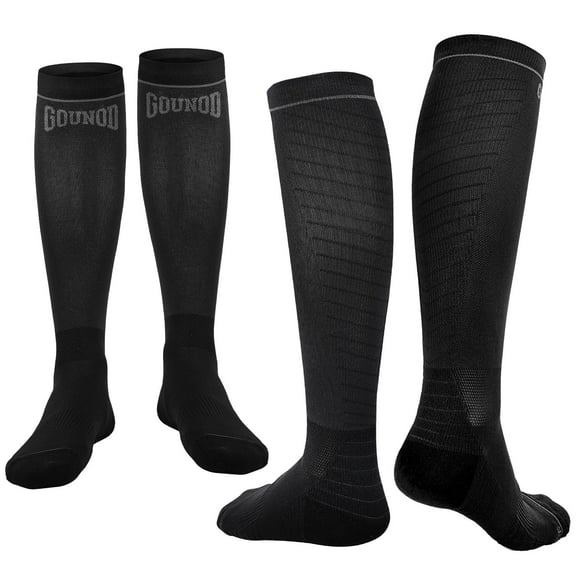 GOUNOD 20-30 mmhg Compression Sock 2 Pairs,Comfortable Compression Socks for Women & Men-Circulation Support Socks for Athletic,Travel,Nursing