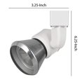 thumbnail image 5 of Benjara BM220630 10W Integrated LED Metal Track Fixture with Cone Head, White & Silver, 5 of 5